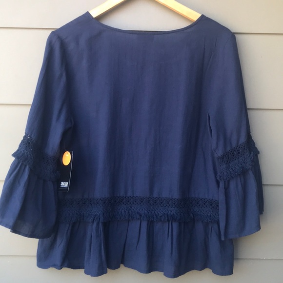 SALE A.n.a Navy Top Medium - Picture 3 of 15
